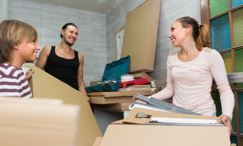Careful furniture loading during a Clapton house move