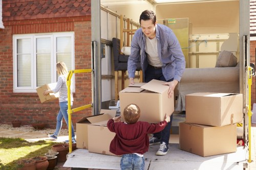 Professional packing materials and boxes prepared for a move in Clapton