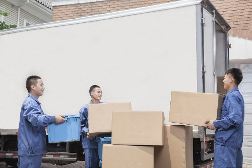Loading household items into a removal van in Clapton
