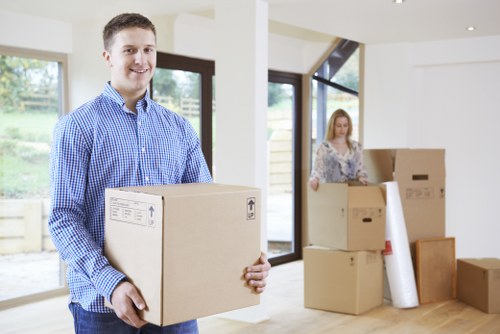 Preparing boxes and furniture for a Clapton moving truck service