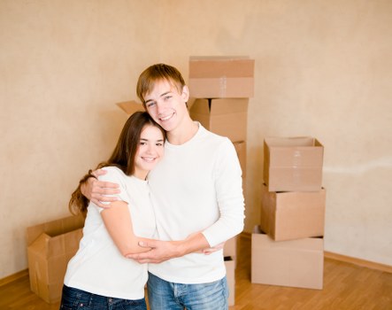 Household furniture being prepared for pick-up in a Clapton flat