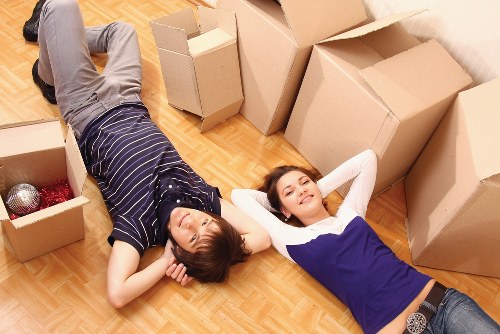 Furniture and boxes being moved for a Clapton relocation