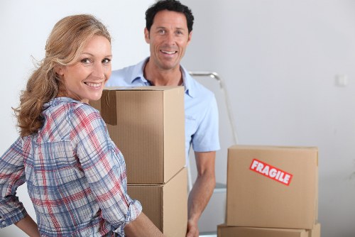 Professional moving van arriving for a flat or office relocation in Clapton