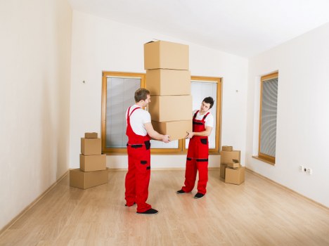 Packed household items ready for transport during a Clapton removal