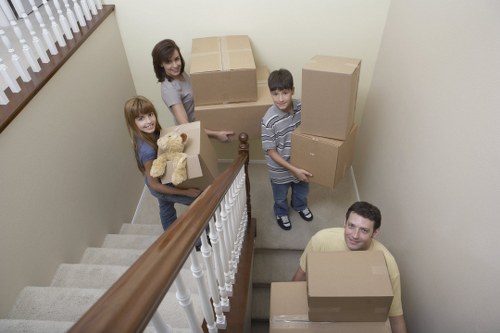 Flat removal service with stairs and access planning in Clapton
